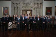 La Confederación de Empresarios de Galicia (CEG) ha organizado un almuerzo-coloquio con Francisco José Prieto, arzobispo de Santiago de Compostela