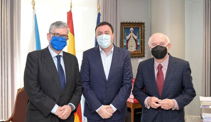 Reunión del presidente de la CEG con el presidente de la Diputación de A Coruña. Foto cedida por la administración provincial