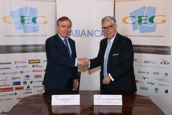 ABANCA y la CEG pactan un nuevo plan de crédito de 600 millones para impulsar la transición energética de las pymes gallegas