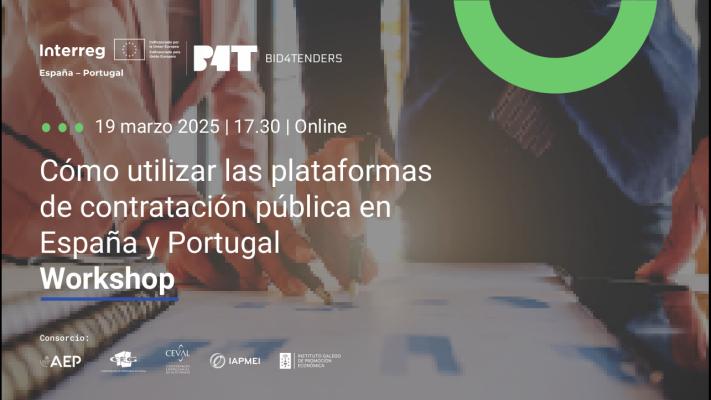Workshop B4T Como utilizar as plataformas de contratación pública en España e Portugal