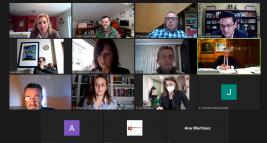 Encuentro online organizado por la Asociación de Periodistas de Galicia. Fotografía de la entidad