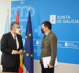 Encuentro del presidente de la CEG con el conselleiro de Educación, Román Rodríguez