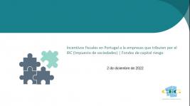 Incentivos fiscales en Portugal a las empresas que tributen por el IRC (Impuesto de Sociedades) | Fondos de Capital Riesgo