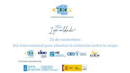25 de novembro: Día Internacional para eliminar a violencia contra a muller