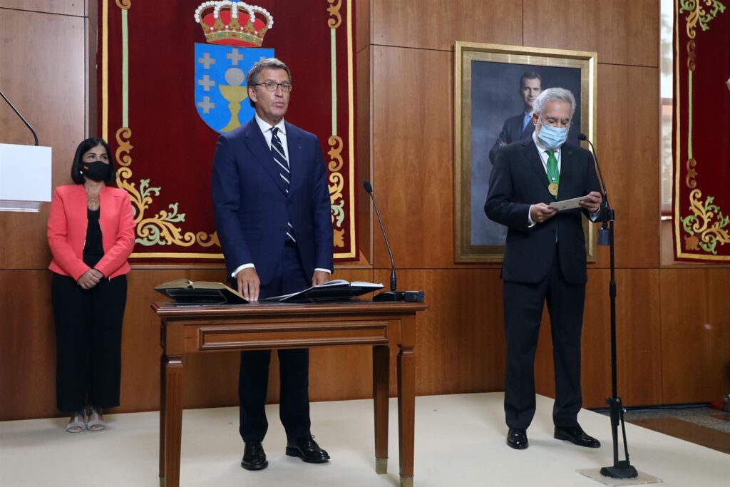 Toma de posesión de Alberto Núñez Feijóo. Foto del Parlamento de Galicia