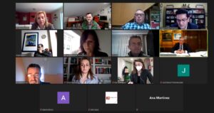 Encuentro online organizado por la Asociación de Periodistas de Galicia. Fotografía de la entidad