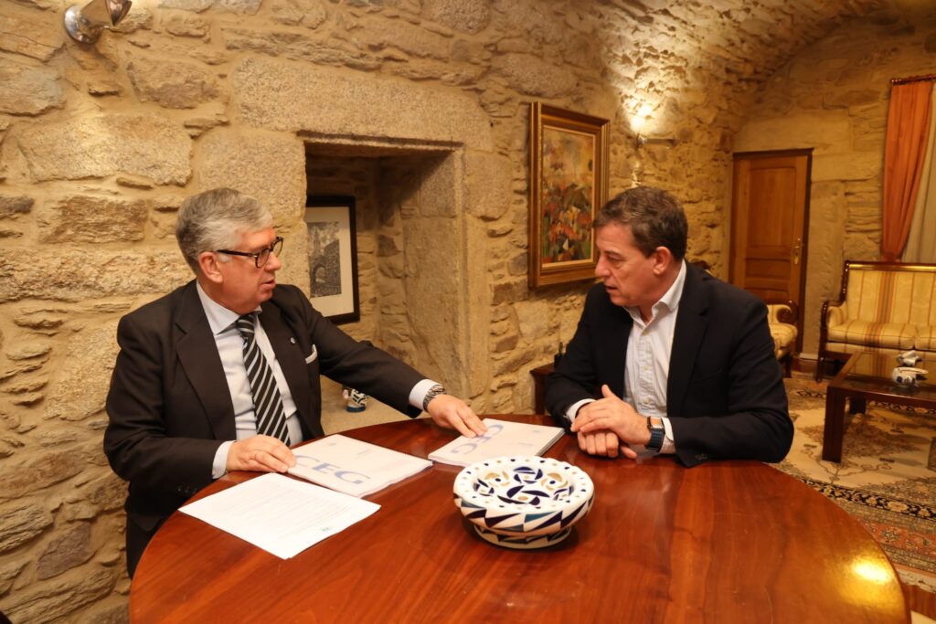 La CEG traslada al candidato socialista a la Xunta la necesidad de que Madrid atienda las necesidades de Galicia